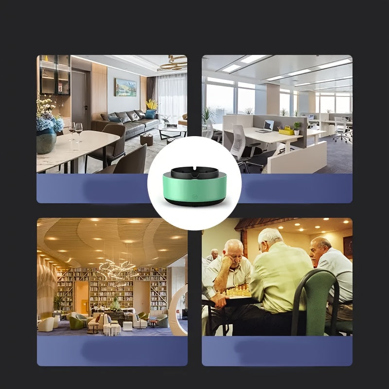 Smart Ashtray Air Purifier - Instantly Eliminates Second-Hand Smoke & Odors, Battery Operated (AA Batteries Not Included), Perfect for Home Gadgets & Unique Gifts