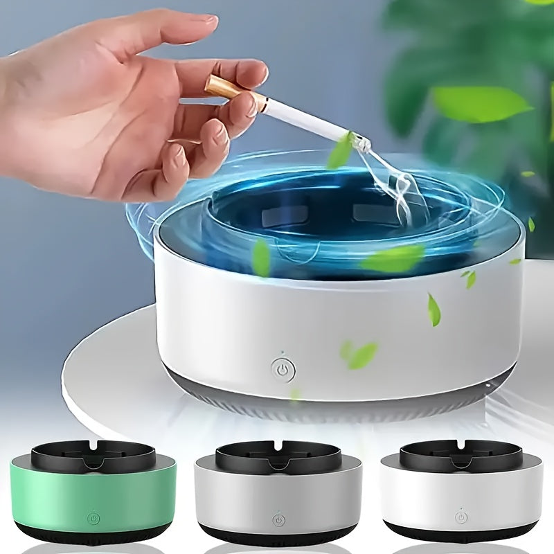 Smart Ashtray Air Purifier - Instantly Eliminates Second-Hand Smoke & Odors, Battery Operated (AA Batteries Not Included), Perfect for Home Gadgets & Unique Gifts