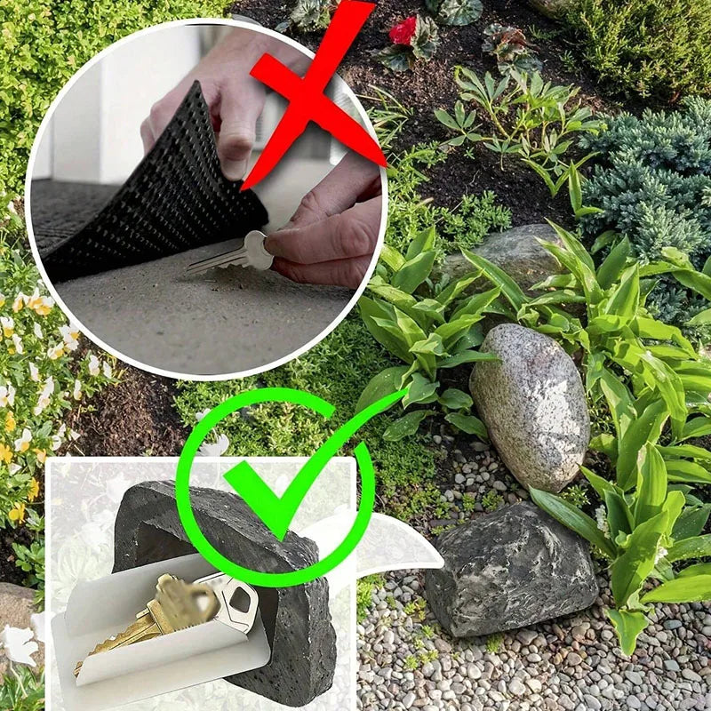 1pcs Key Hider Outdoor Fake Rock Key Box Hidden Keys Holder for Front Door Garden