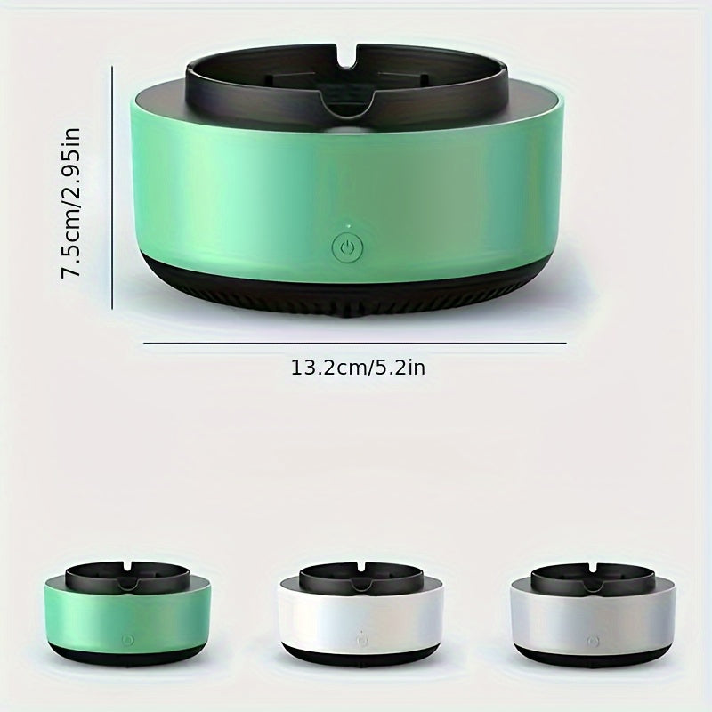 Smart Ashtray Air Purifier - Instantly Eliminates Second-Hand Smoke & Odors, Battery Operated (AA Batteries Not Included), Perfect for Home Gadgets & Unique Gifts